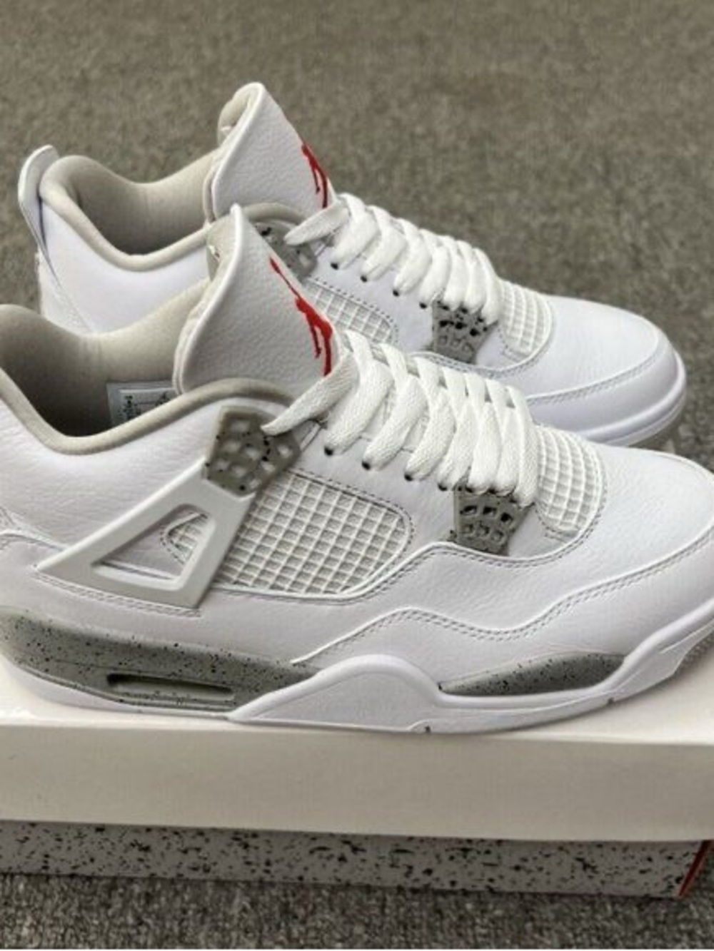 Jordan Men’s White and Gray Retro Sneakers size 7 to 13